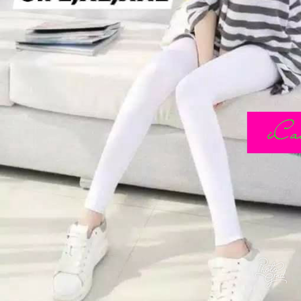 Legging Putih Soft Spandek Stdrt &amp; Jumbp