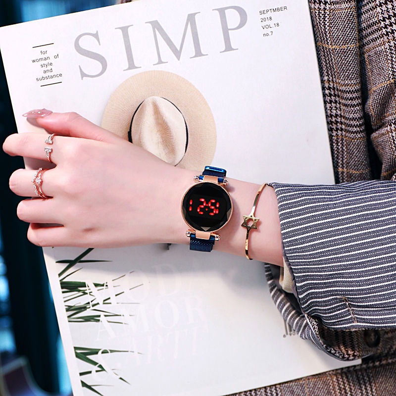 [✅COD] JAM TANGAN WANITA TERBARU JAM MAGNET RANTAI JAM TANGAN DIGITAL IMPORT JAM HARGA MURAH-2