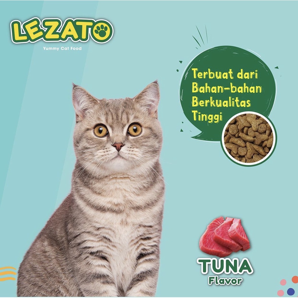 LEZATO 1KG - Makanan Pakan Kering Kucing Lezato Cat Adult Food