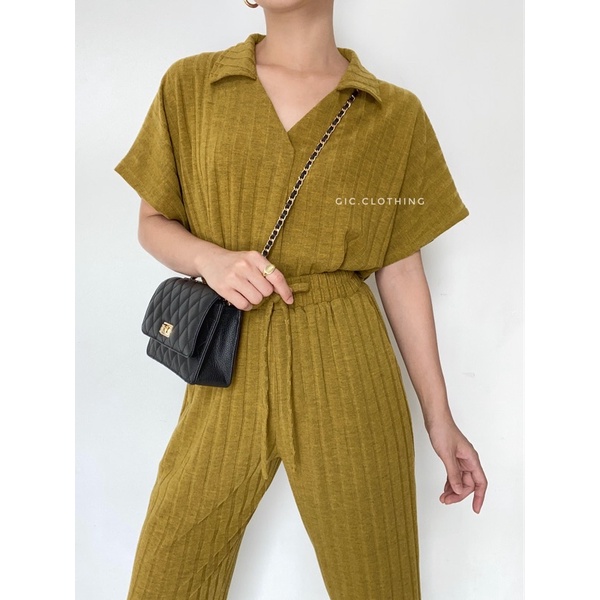 [GIC] Maudy Long Set-Mustard