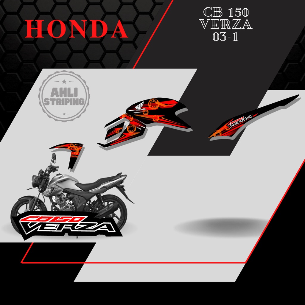 STICKER STRIPING LIST VARIASI HOLOGRAM CB VERZA AH 03