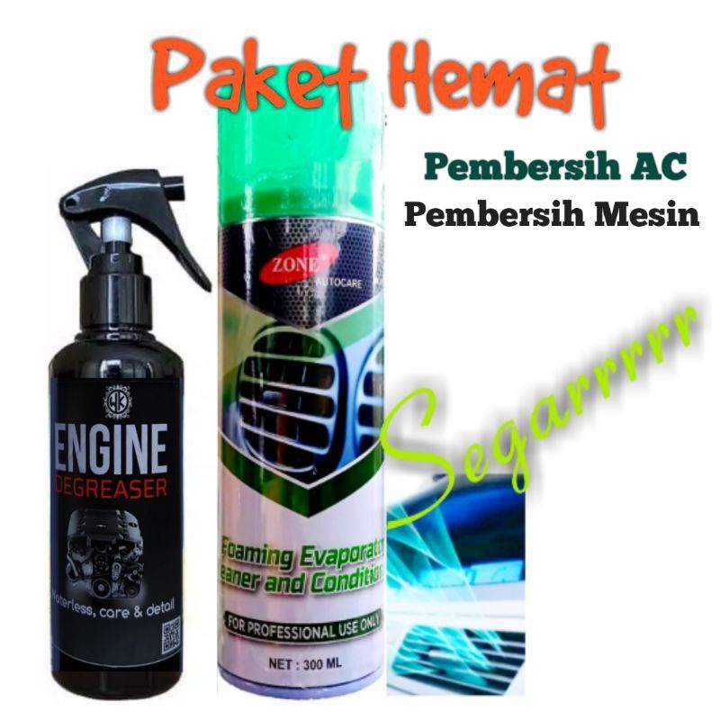 paket hemat pembersih mesin mobil pembersih AC mobil