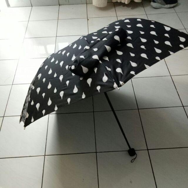 Jktumbrella / Payung Lipat 3 Dimensi Rintik Hujan / Grc - 3706