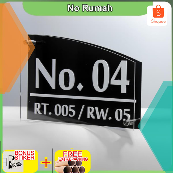 

Nomor Rumah Acrylic/Akrilik Custom 3 Layer Proses Cepat Elegan