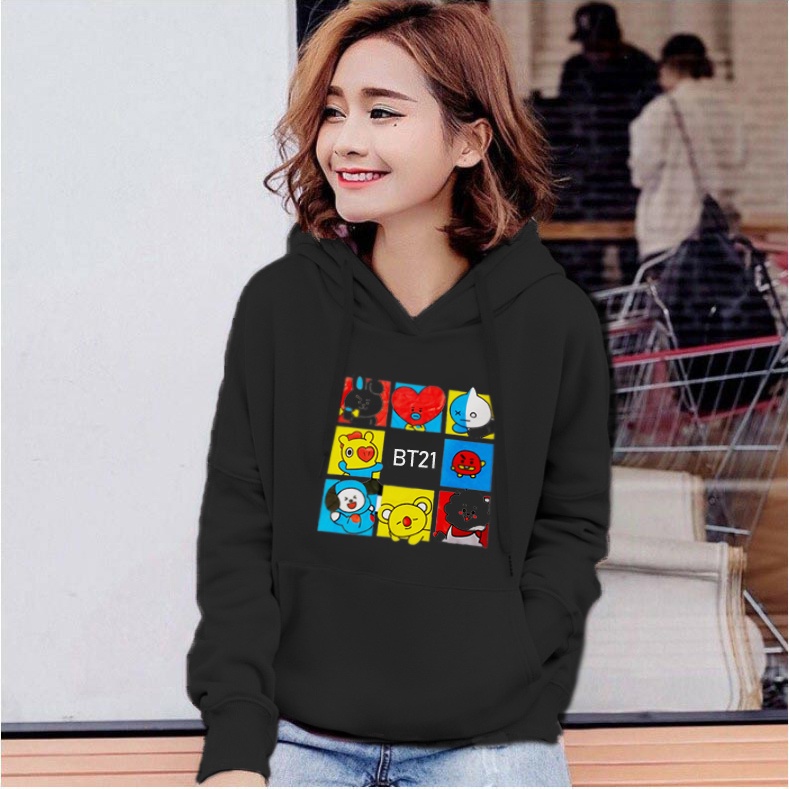 Lilipop.id Sweater Wanita BTS Army Hoodie Jumper Outwear