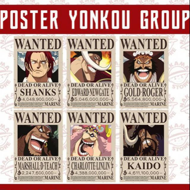 Jual Poster Bounty One Piece Yonkou Gol D Roger Shopee Indonesia