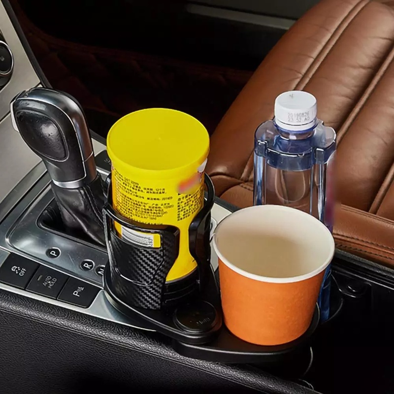 [ Featured ] 360 Degree Rotating Vehicle-mounted Water Car Cup Holder / Car Truck Water Bottle Dual Holder Auto Accessory