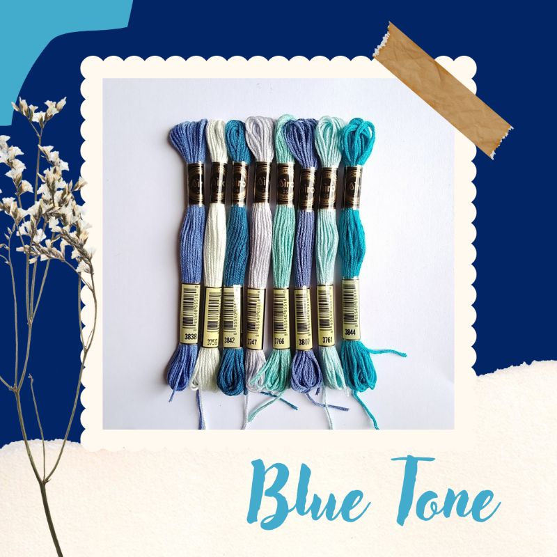 Benang Sulam AIRO - Embroidery Thread - BIRU 3