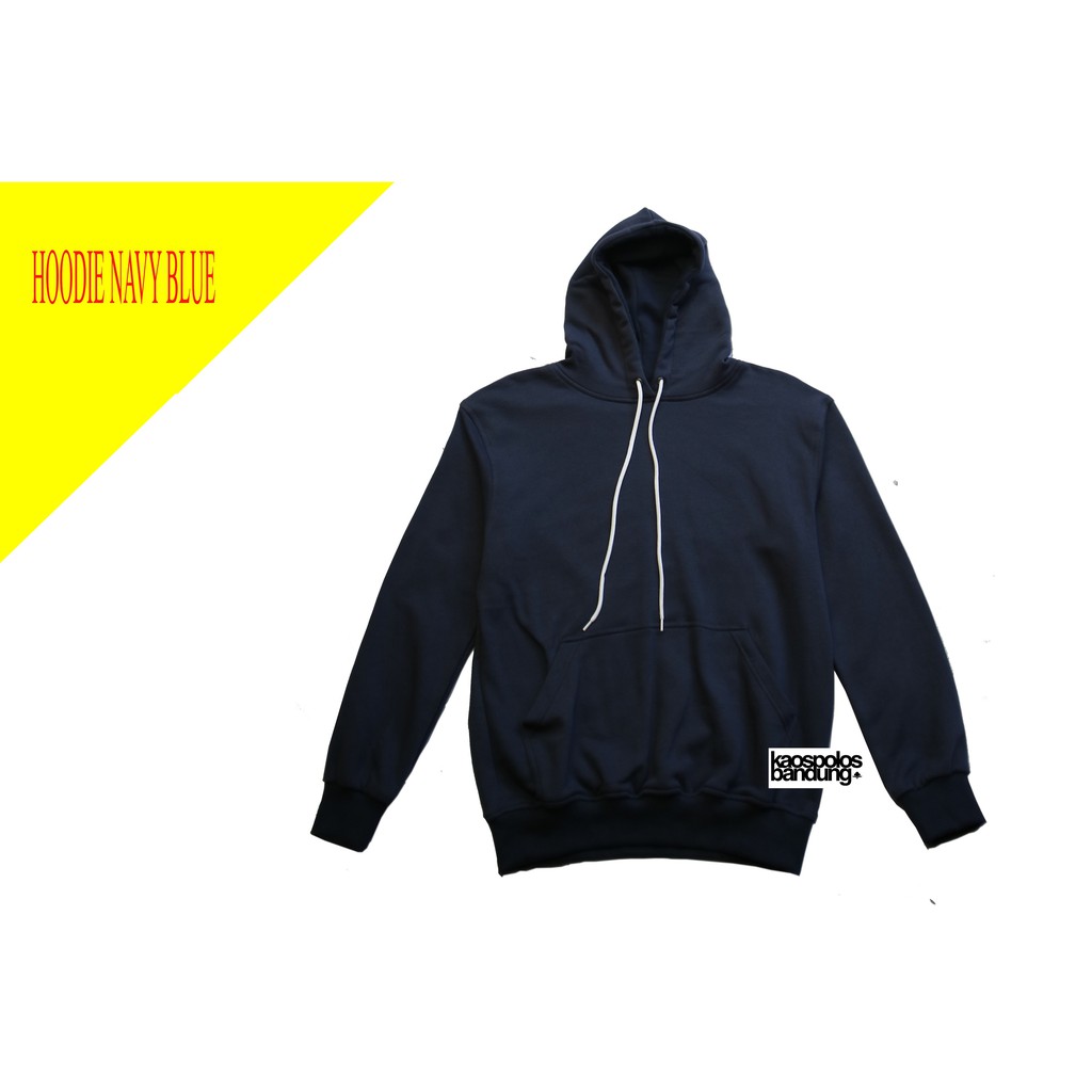 Jual ( BEST SELLER ) JAKET HOODIE POLOS WARNA NAVY BLUE BAHAN COTTON