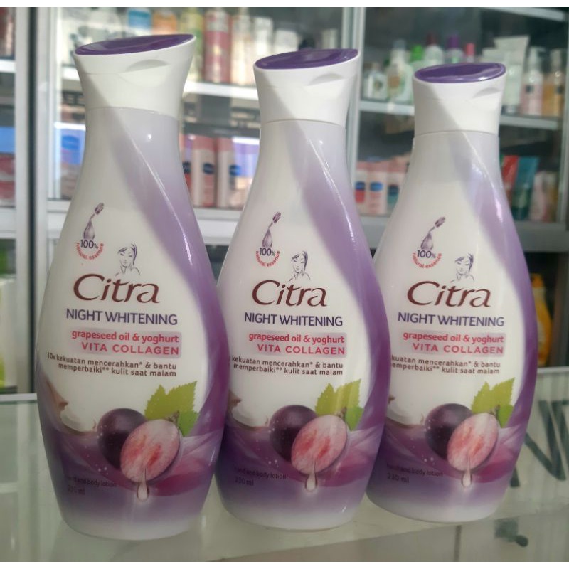 Citra Hand Body Lotion Night Whitening 230ml - Lotion Malam