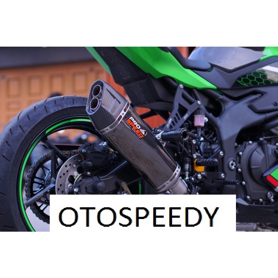 Knalpot prospeed ZX25R shark black full system knalpot full system