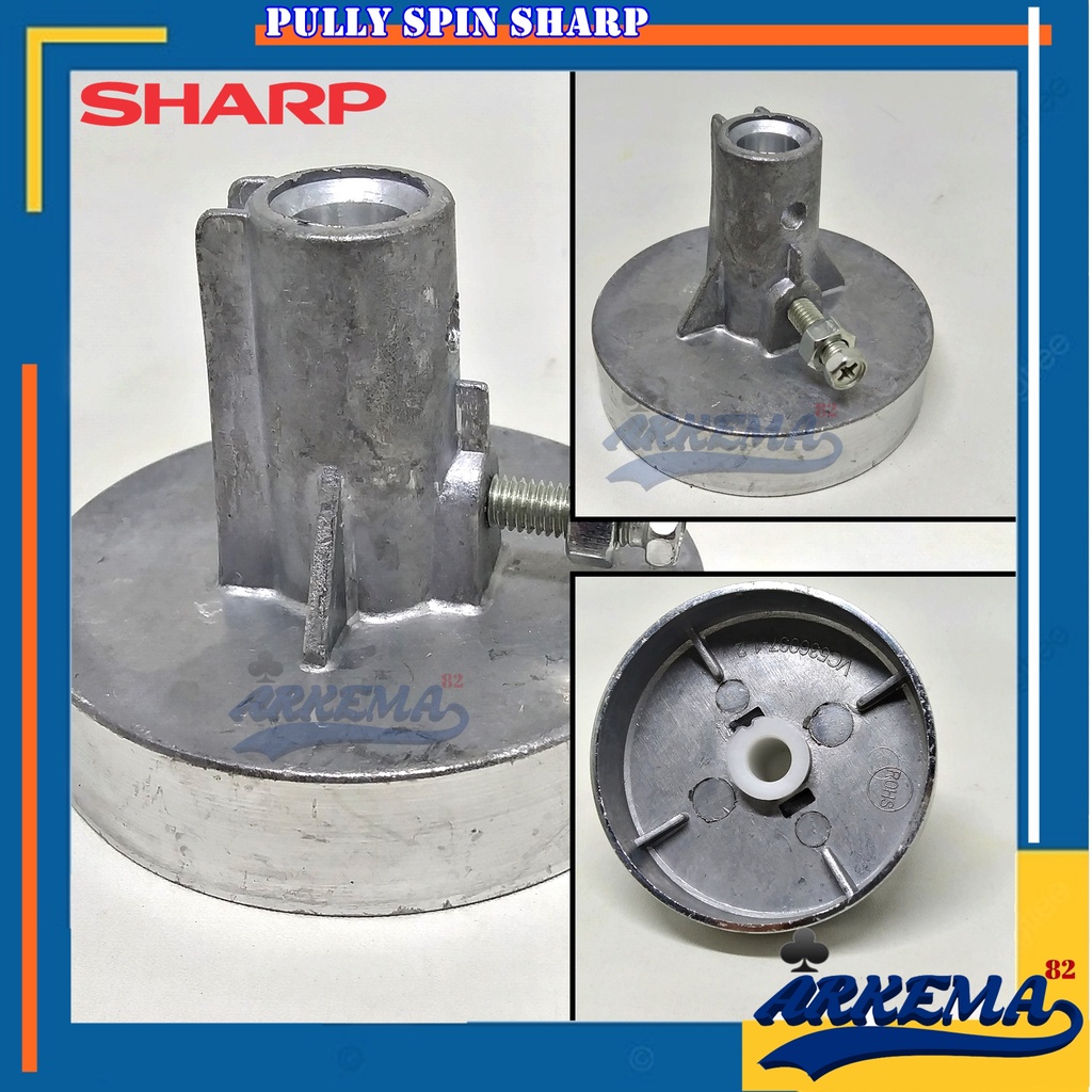 PULLY MOTOR DINAMO SPIN PENGERING SHARP 12MM - 10MM | PULI / PULEY TIANG AS SAMBUNGAN KE TABUNG