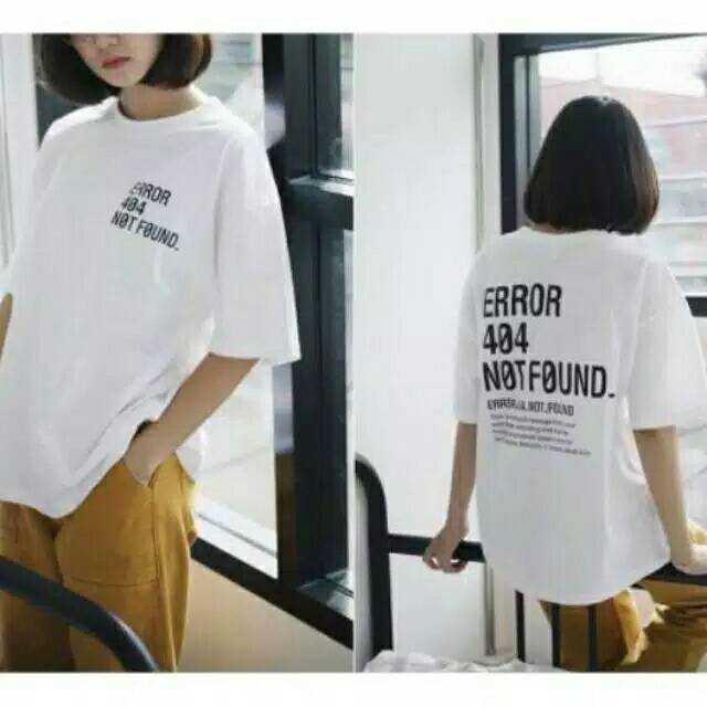 BEST SELLER KAOS WANITA ERROR 404 NOT FOUND