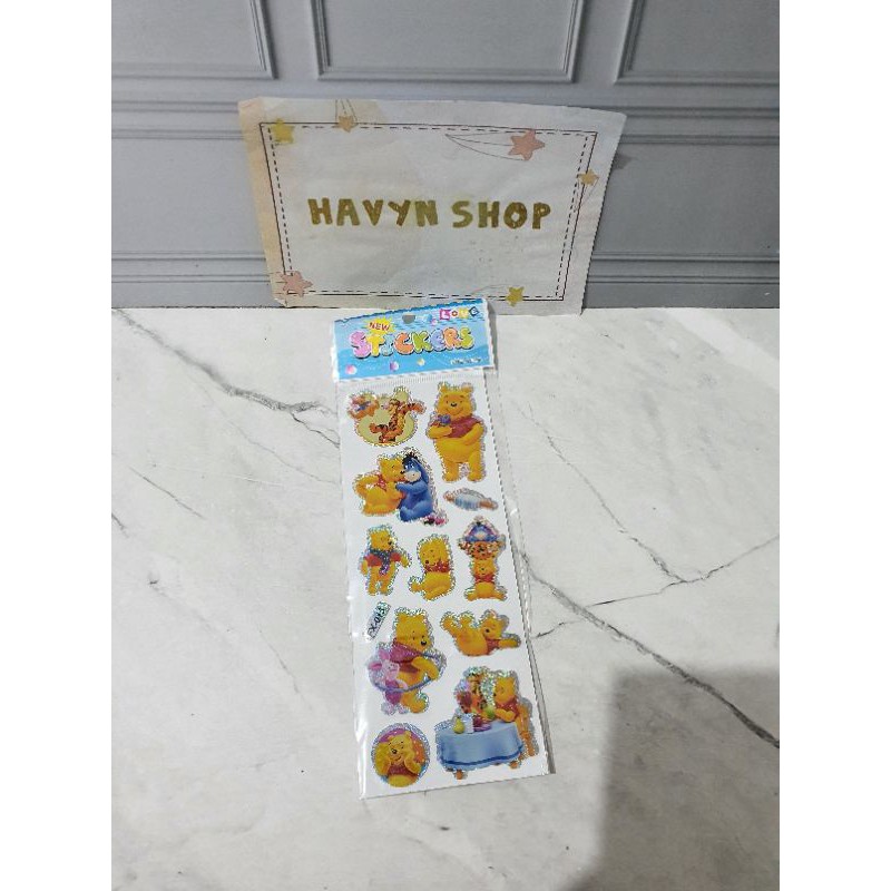 sticker gambar/sticker anak/Stiker Hologram-WINNIE THE POOH
