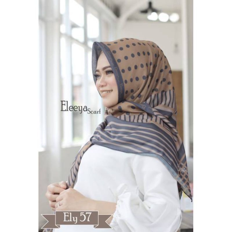 HIJAB SEGIEMPAT PRINTING DIGITAL REQUEST MOTIF - SIZE  &amp; NAMA || Eleeya Scraf