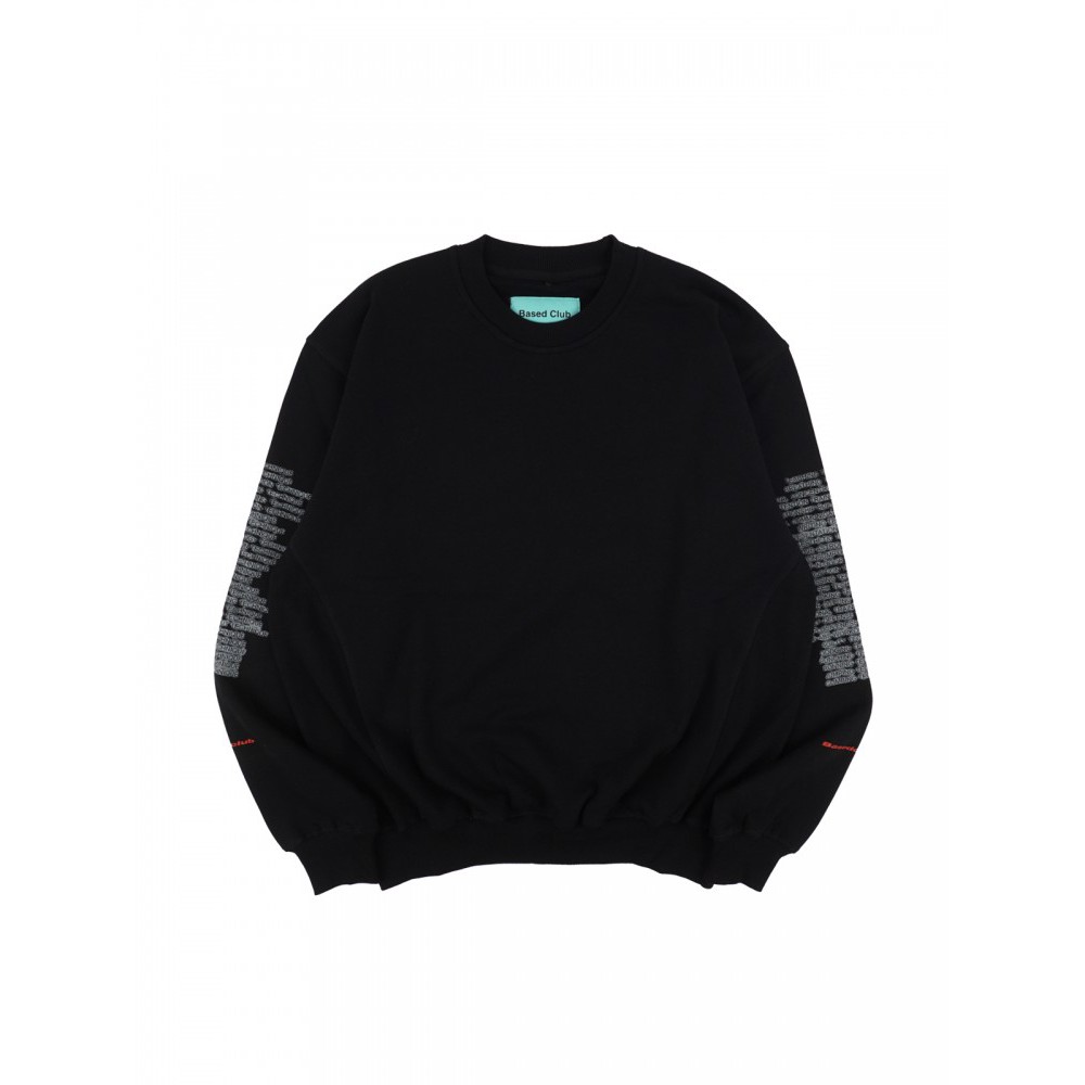 Based Club Tech Sweater Crewneck Hitam
