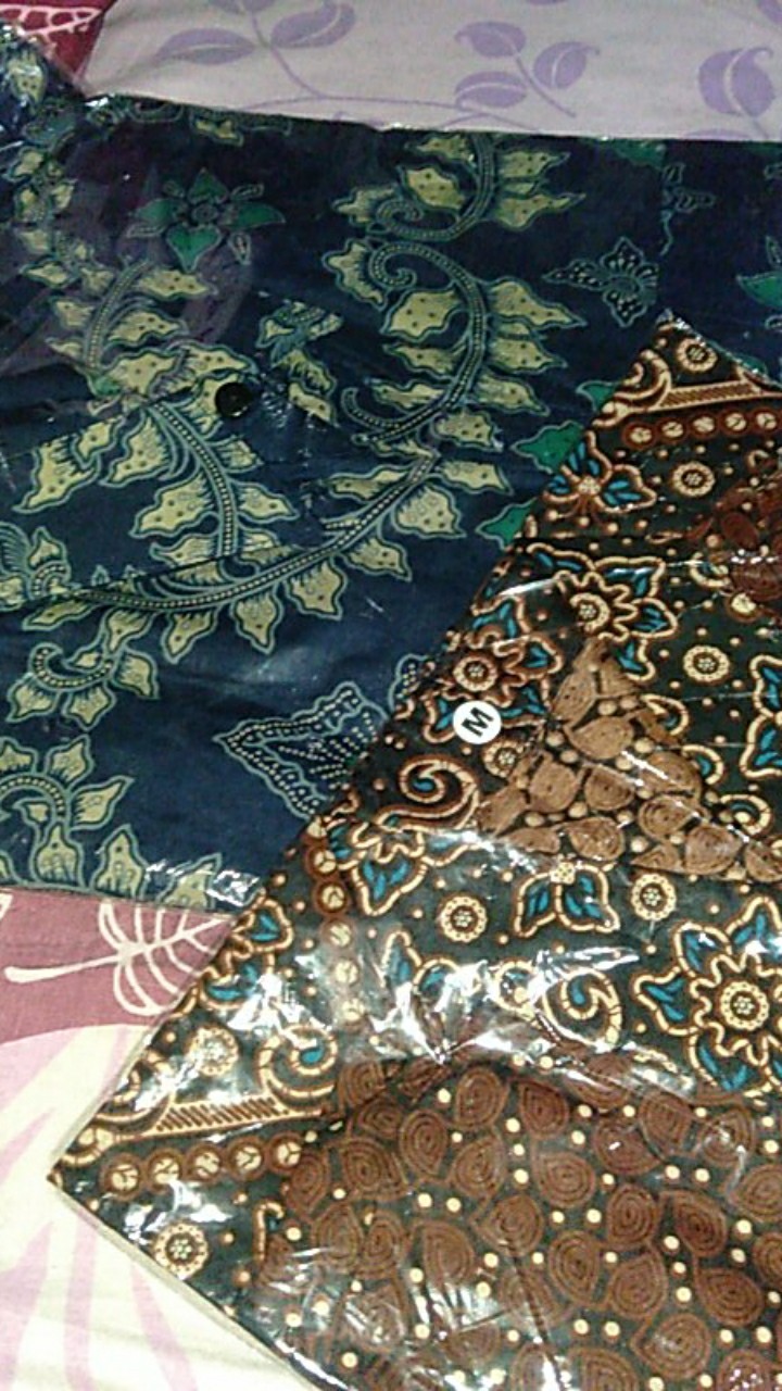 Bswart Batik Hrb026 Kenongo Hem Pendek Padi Pekalongan M L Xl Batik Pria Murah Modern