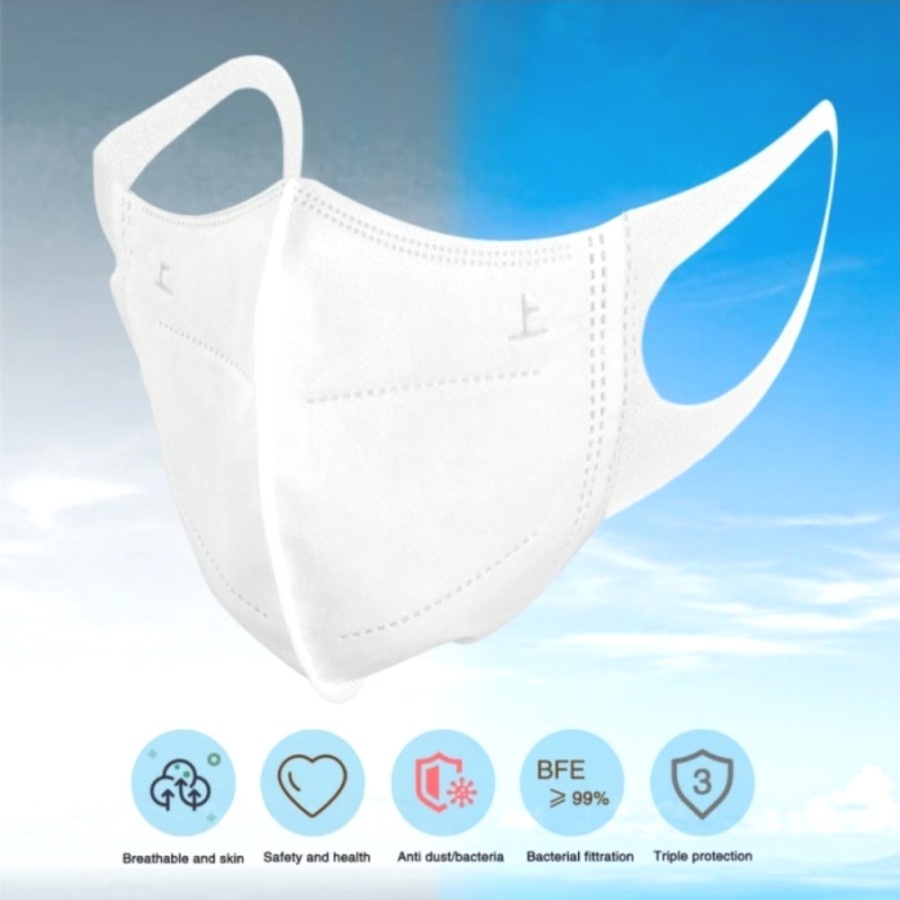 masker 3d duckbill 3ply dewasa 20pcs