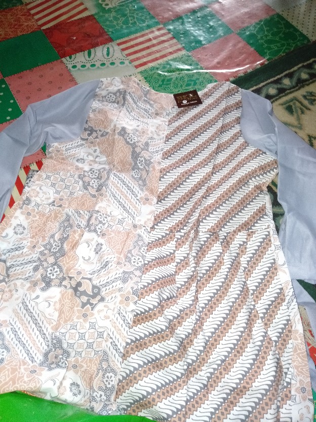 Tey-17 Batik Wanita Asj Sa Hrb026 Kenongo Kemeja Tosca Pendek