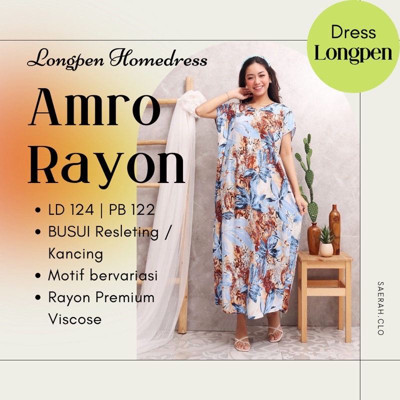 Daster Jumbo Murah AMRO Rayon Premium / Daster jumbo panjang busui