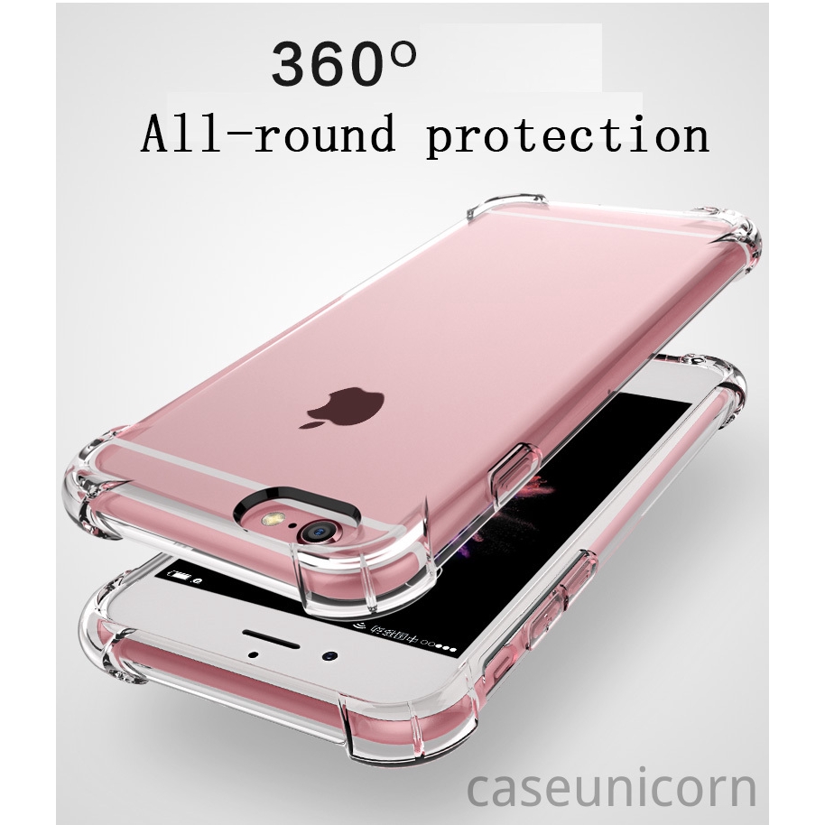 Soft Case TPU Transparan Shockproof Cover iPhone 11 12 13 14 Pro Max 6 6s 7 8 Plus X XR XS Max 11 12 Pro 13Pro 14Pro Max