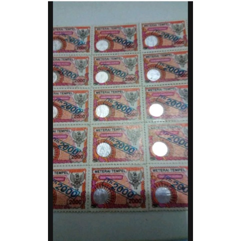 

MATERAI TEMPEL CT Rp 2000 TAHUN 1998-2000