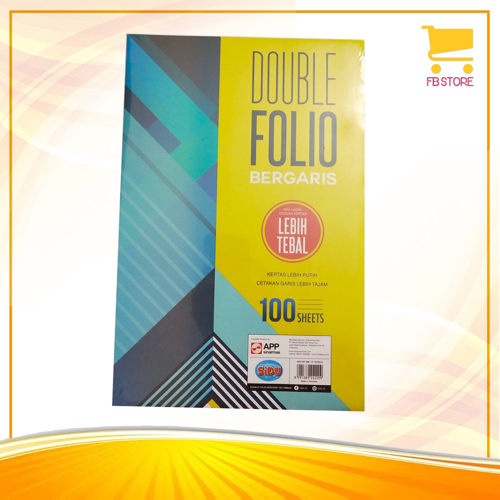 

Double Folio Garis / Bergaris Sidu F4 100 Lembar