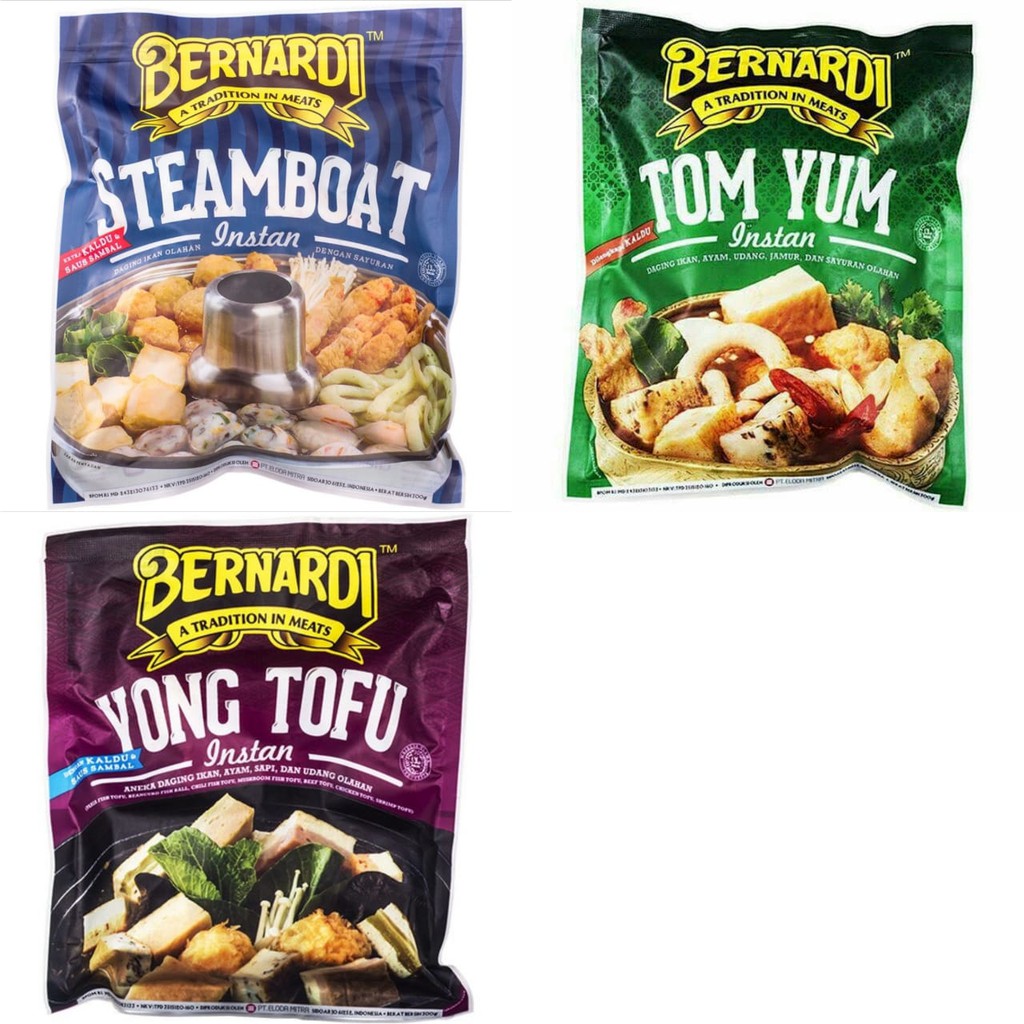 

Bernardi Steamboat / Tomyum / Yong Tofu Shabu Instant Frozen Halal 300gr