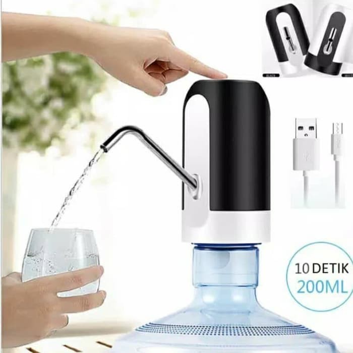 Smart Water Dispenser LED Automatic Rechargeable / Pompa Galon Air Rechargeable USB