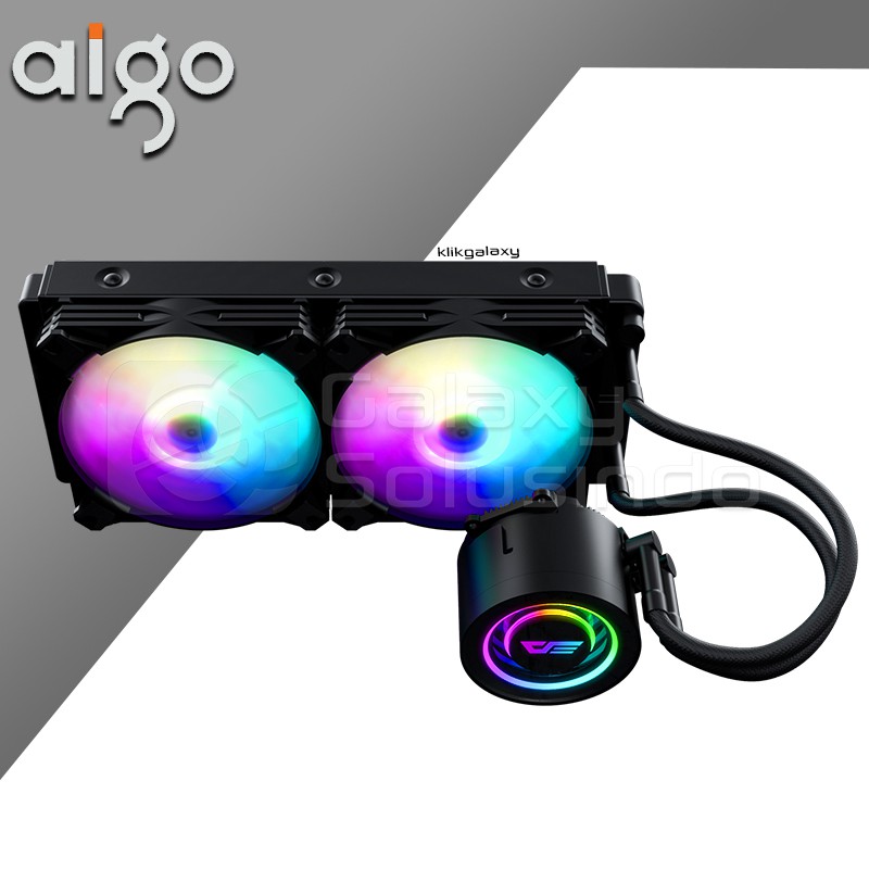 AIGO DARKFLASH DX240 TWISTER ARGB Liquid CPU Cooler - Black