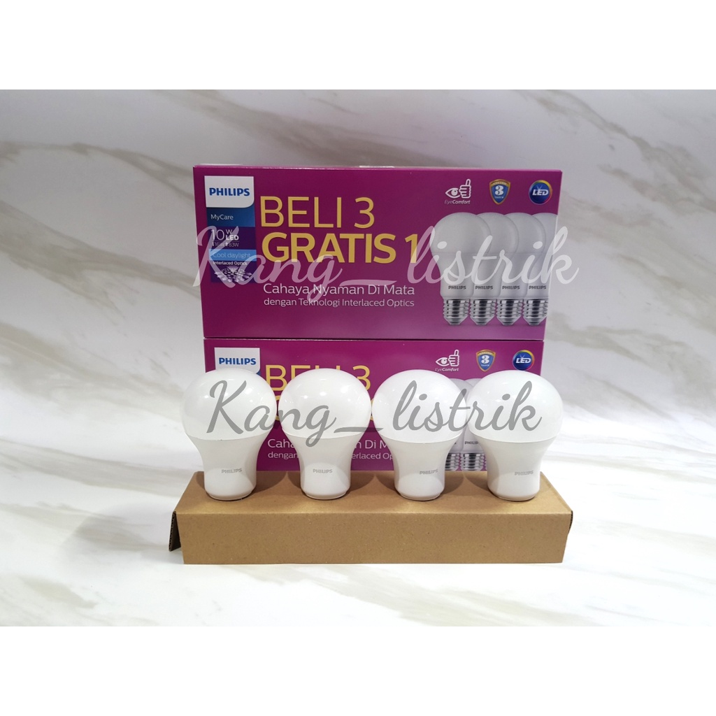 Lampu LED Paket PHILIPS 10 Watt Mycare Multipack Philips 10W