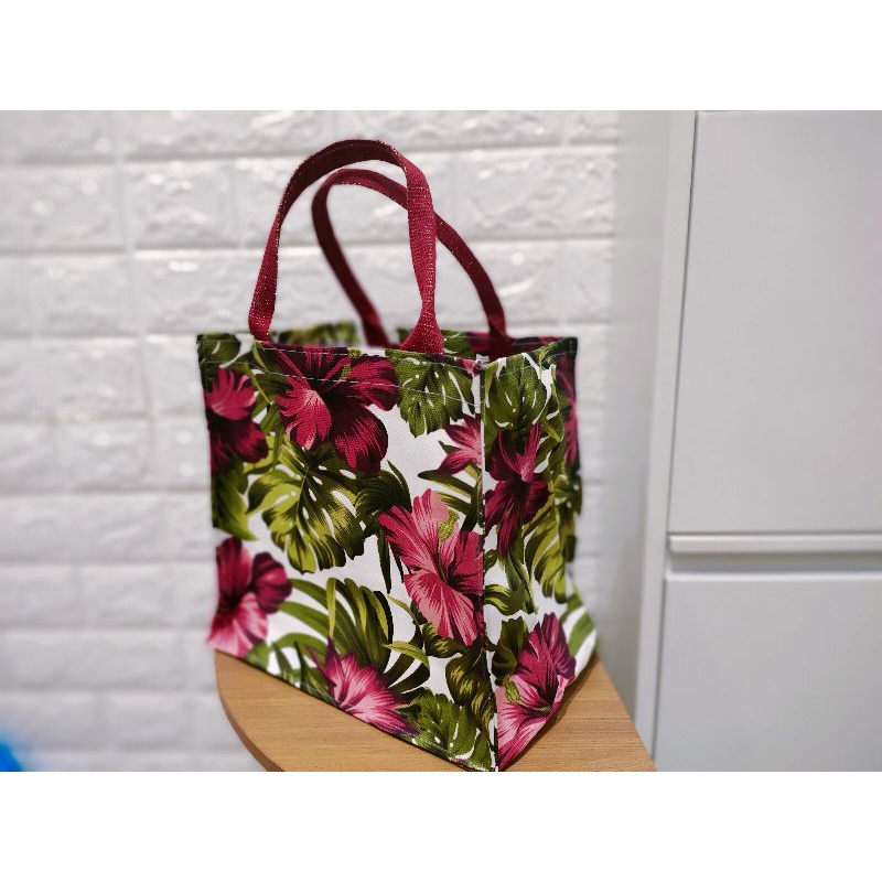 totebag bahan kanvas tas jinjing motif kekinian size 25*17*25 cm