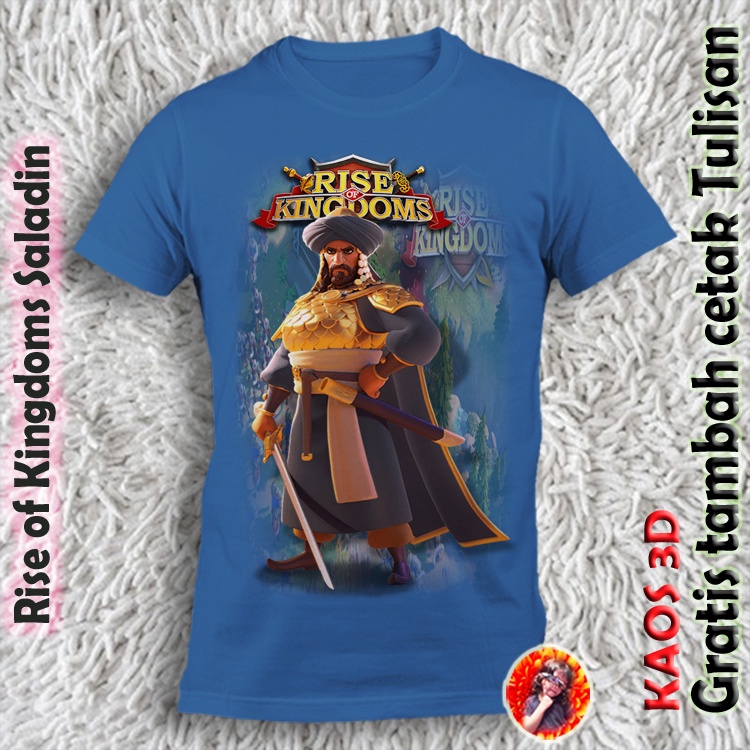 Baju Game Semua Ukuran Kaos 3D Rise of Kingdoms Saladin