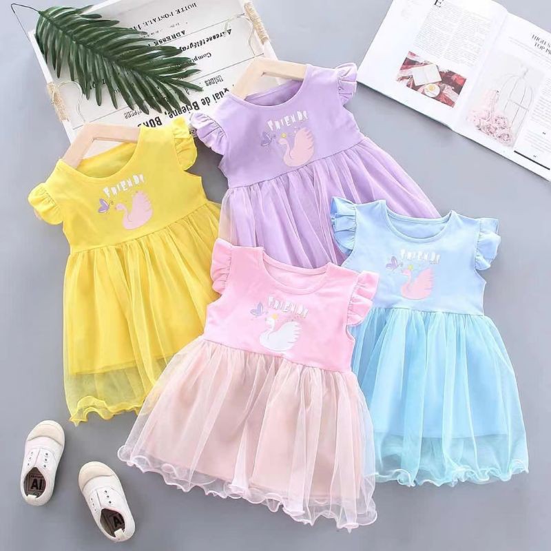 DRESS TUTU IMPORT Premium PASTEL SERIES 1-5 tahun Dress Tutu Premium