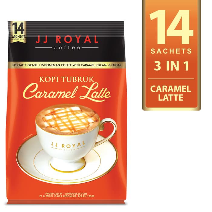 

Coffee/Kopi JJ Royal Kopi Tubruk Caramel Latte Bulk Bag 14 Sachets - kkp1353