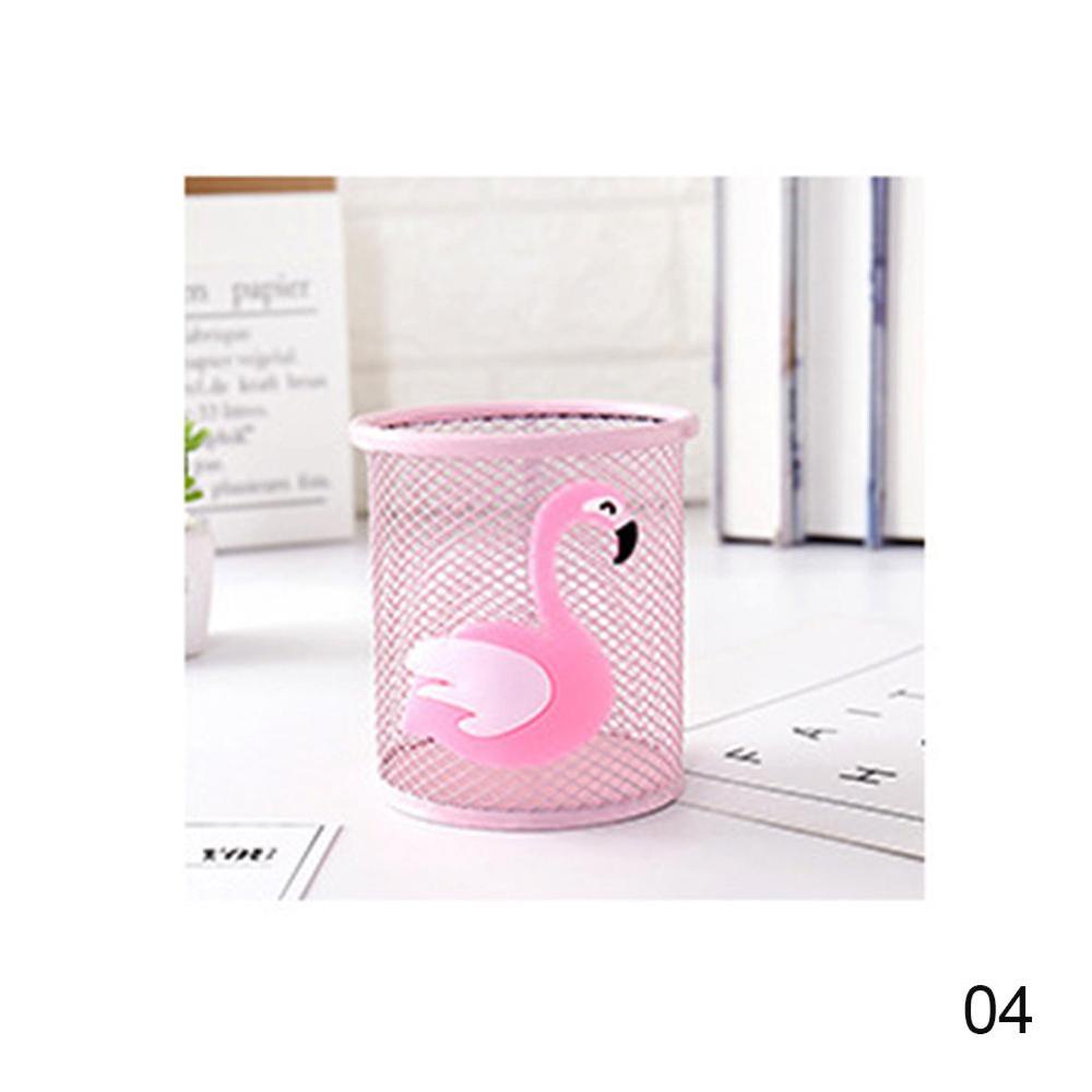 Timekey 1 Pc Stand Holder Pulpen / Pensil / Alat Tulis / Kosmetik Bahan Metal Warna Pink Untuk Kantor / Sekolah H3Z1