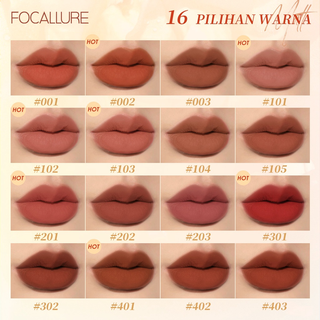 Focallure Natural Matte Lipstick-High Pigment Long-Lasting Waterproof Lightweight Soft Smooth FA203