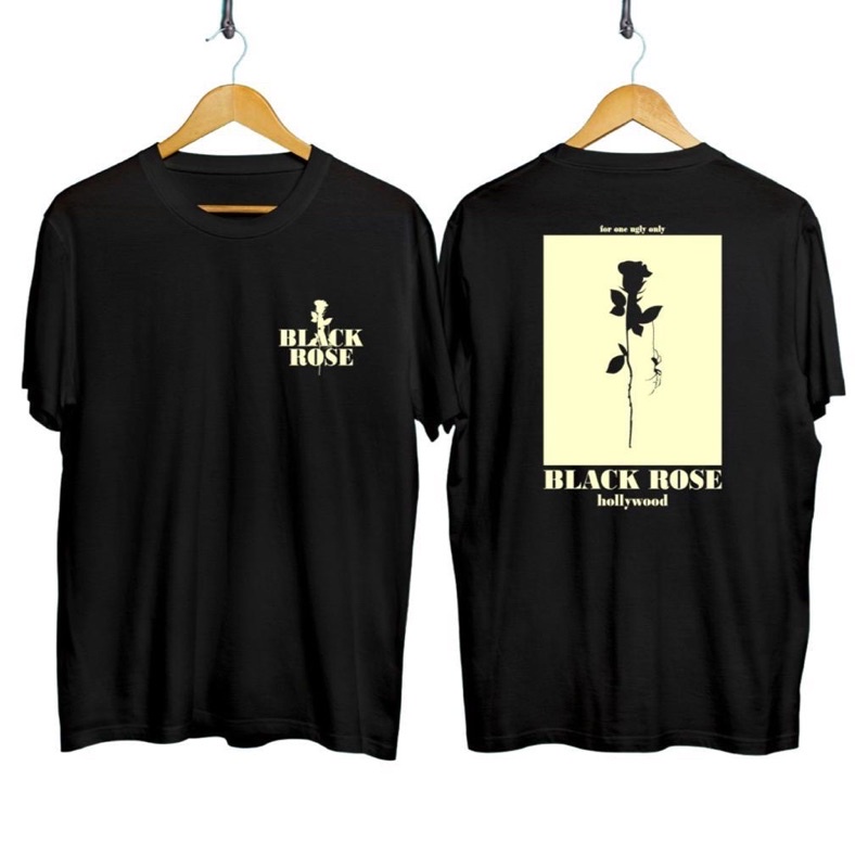 BLACK ROSE KAOS BLACK ROSE BAJU T SHIRT PRIA WANITA DISTRO GAMBAR BUNGA MAWAR BLACK ROSE HITAM MURAH