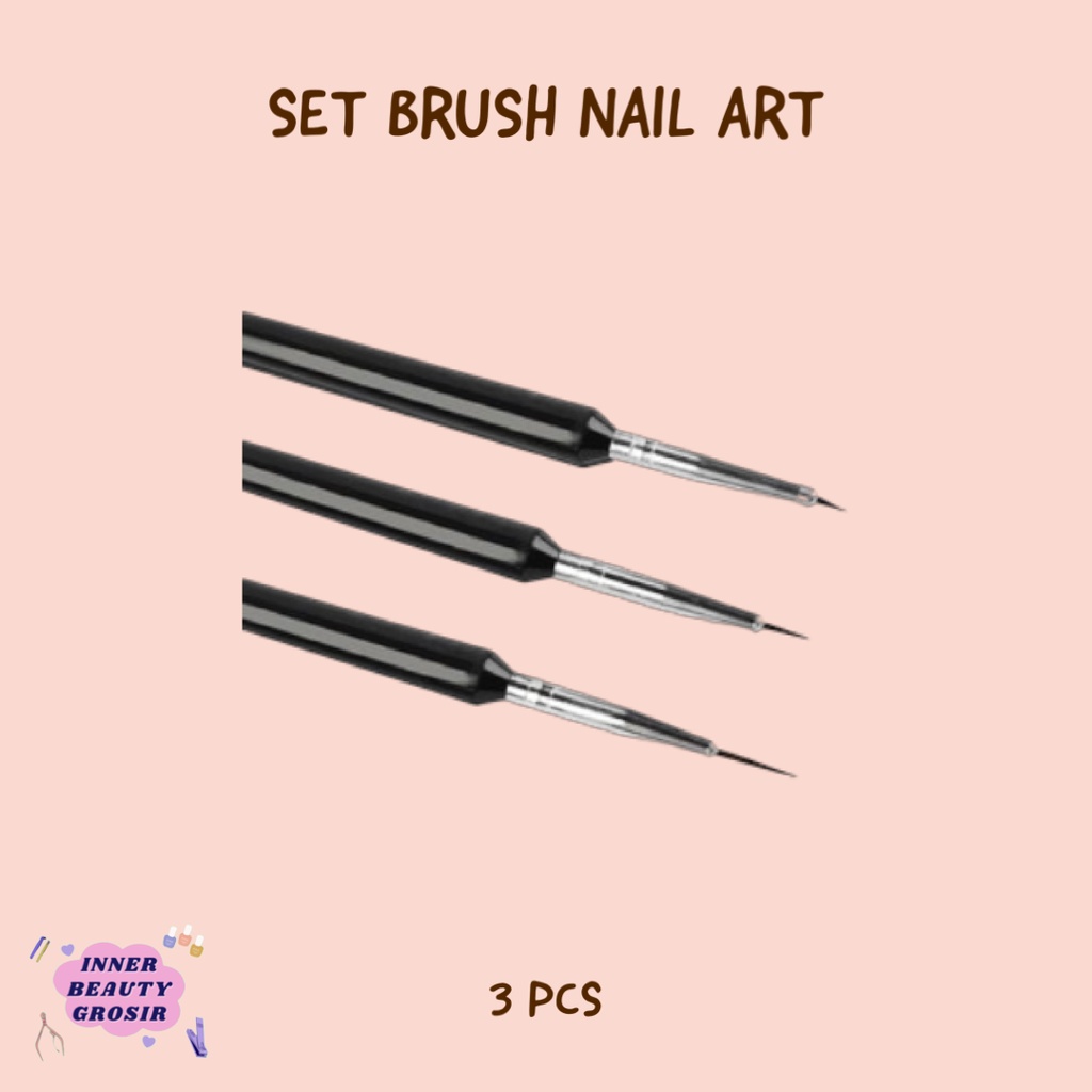 

Set Brush Rosalind 3pcs Liner / Set Brush Nail Art
