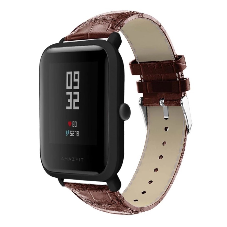 STRAP XIAOMI HUAMI AMAZFIT BIP GTS 20MM MODEL LEATHER KULIT BUAYA