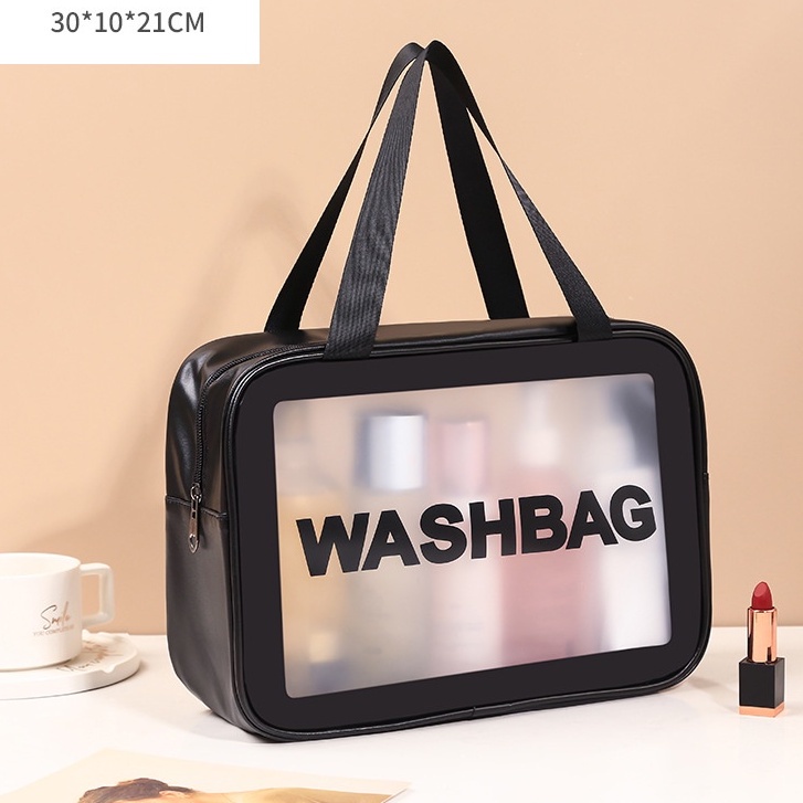 GO! WK624 Tas Kosmetik Transparan Pouch Travel MakeUp Bag Organizer washbag Waterproof