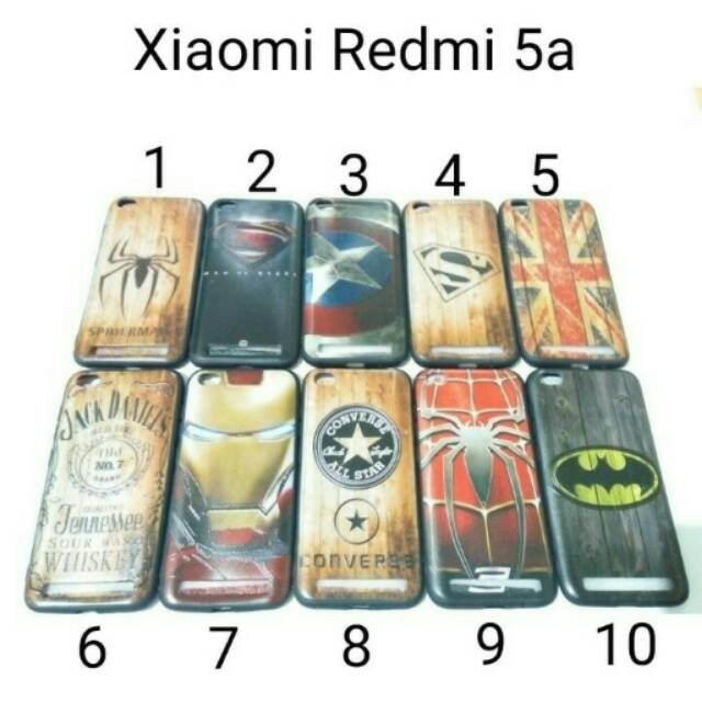 Case Hitam Karakter For Redmi 5A/ Softcase redmi 5a