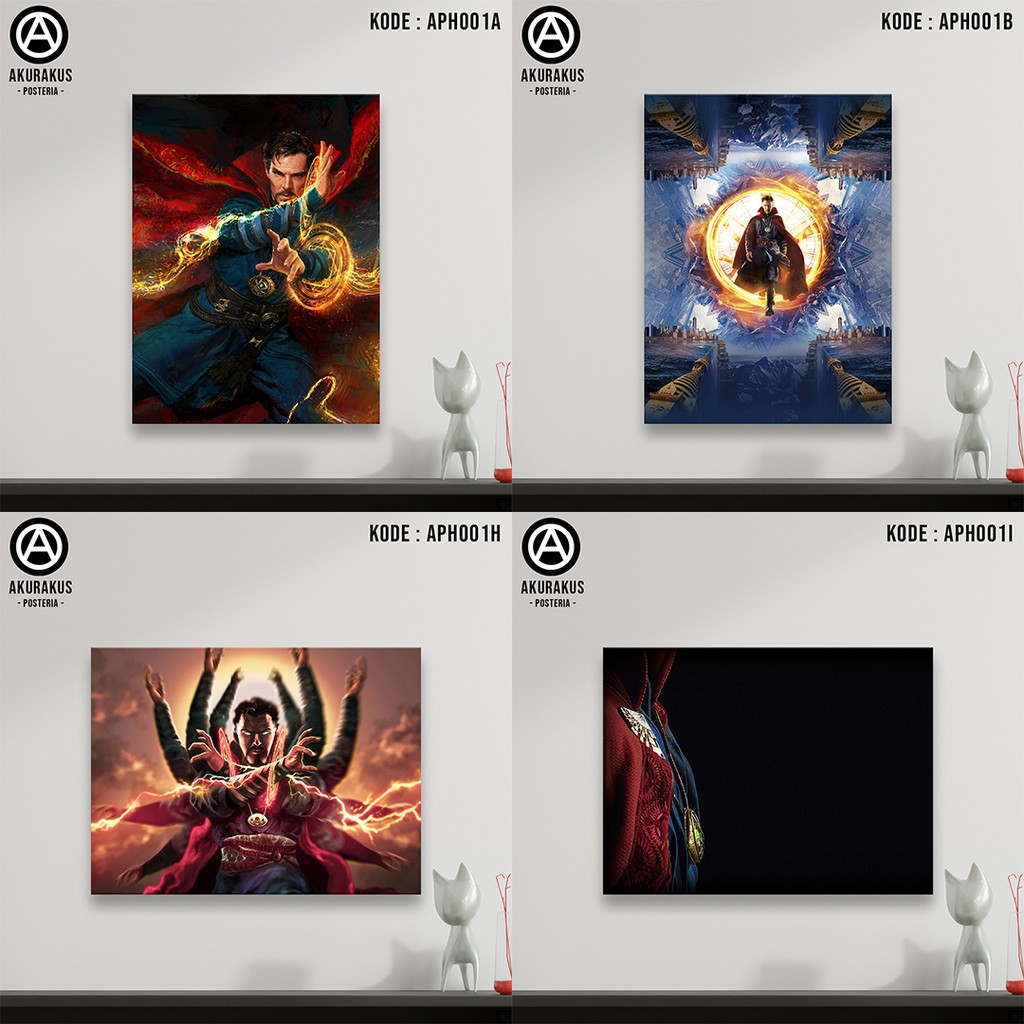 HIASAN DINDING DEKORASI POSTER KAYU SUPERHERO DR.STRANGE 30cmx40cm