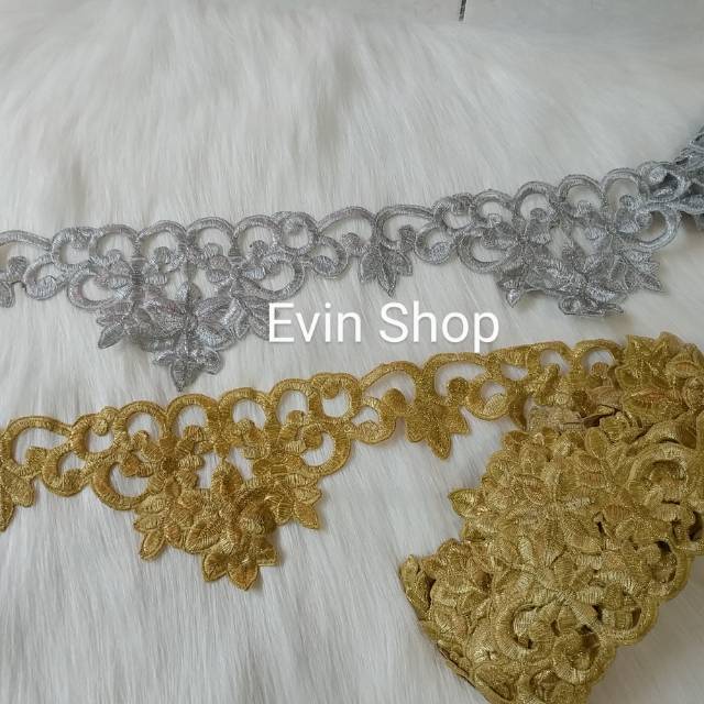 Renda Bordir Motif Gunung Panjang 5 yard