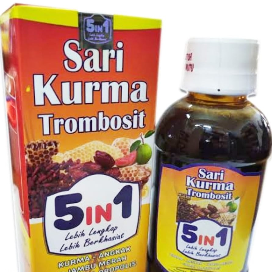 

Sari Kurma Madu Trombosit 5 in 1 Kecil 280gr Angkak Jambu