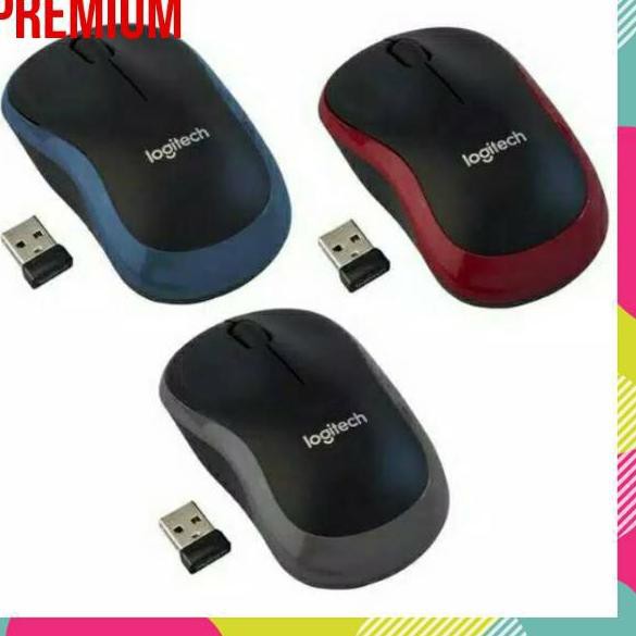 ۞ Mouse wireless Logitech M185 optical logitec portable tanpa kabel komputer laptop kursor ☋