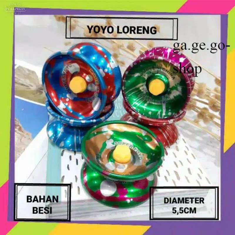 YOYO BESI LORENG/YOYO BESI MURAH YOYO MAINAN ANAK GA.GE.GO
