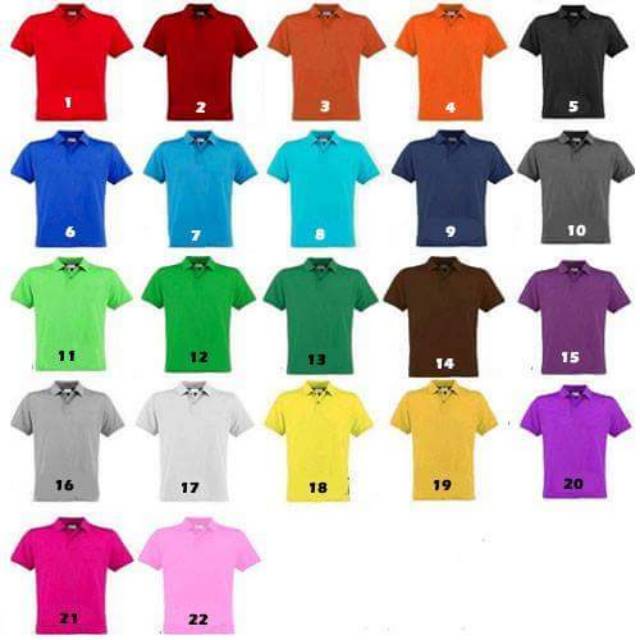 Polo shirt bahan lacoste pique 20 warna ready stock size m