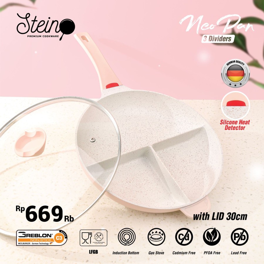 Steincookware Neo Pan 30cm Panci Sekat 3 Original