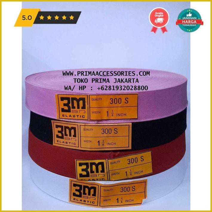 

Kerajinan Tangan Elastik 3M / Karet 3M 11/4 Inch 30Mm Warna - Putih Free Ongkir